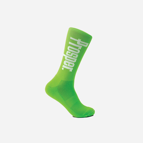 PROSPER 3 SOCKS (NEON GREEN/WHITE)