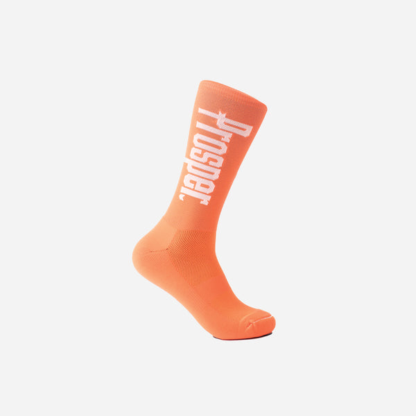 PROSPER 3 SOCKS (NEON ORANGE/WHITE)