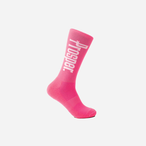 PROSPER 3 SOCKS (NEON PINK/WHITE)