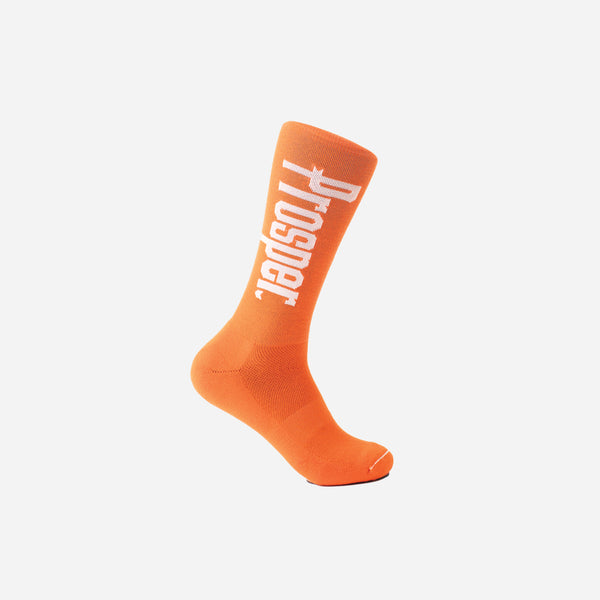 PROSPER 3 SOCKS (ORANGE/WHITE)