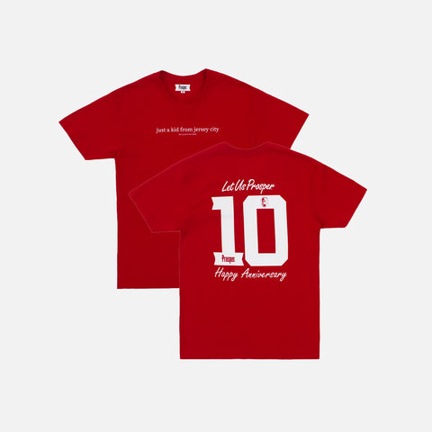 PROSPER 10 YEAR ANNIVERSARY S/S TEE [CARDINAL RED]