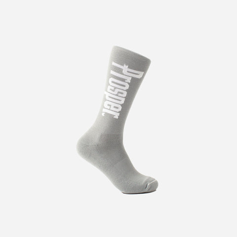 PROSPER 3 SOCKS (SILVER/WHITE)