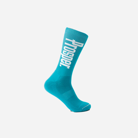 PROSPER 3 SOCKS (TEAL/WHITE)